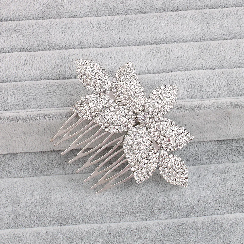 SLBRIDAL арт-деко прозрачные стразы с кристаллами жемчугом цветами свадебная