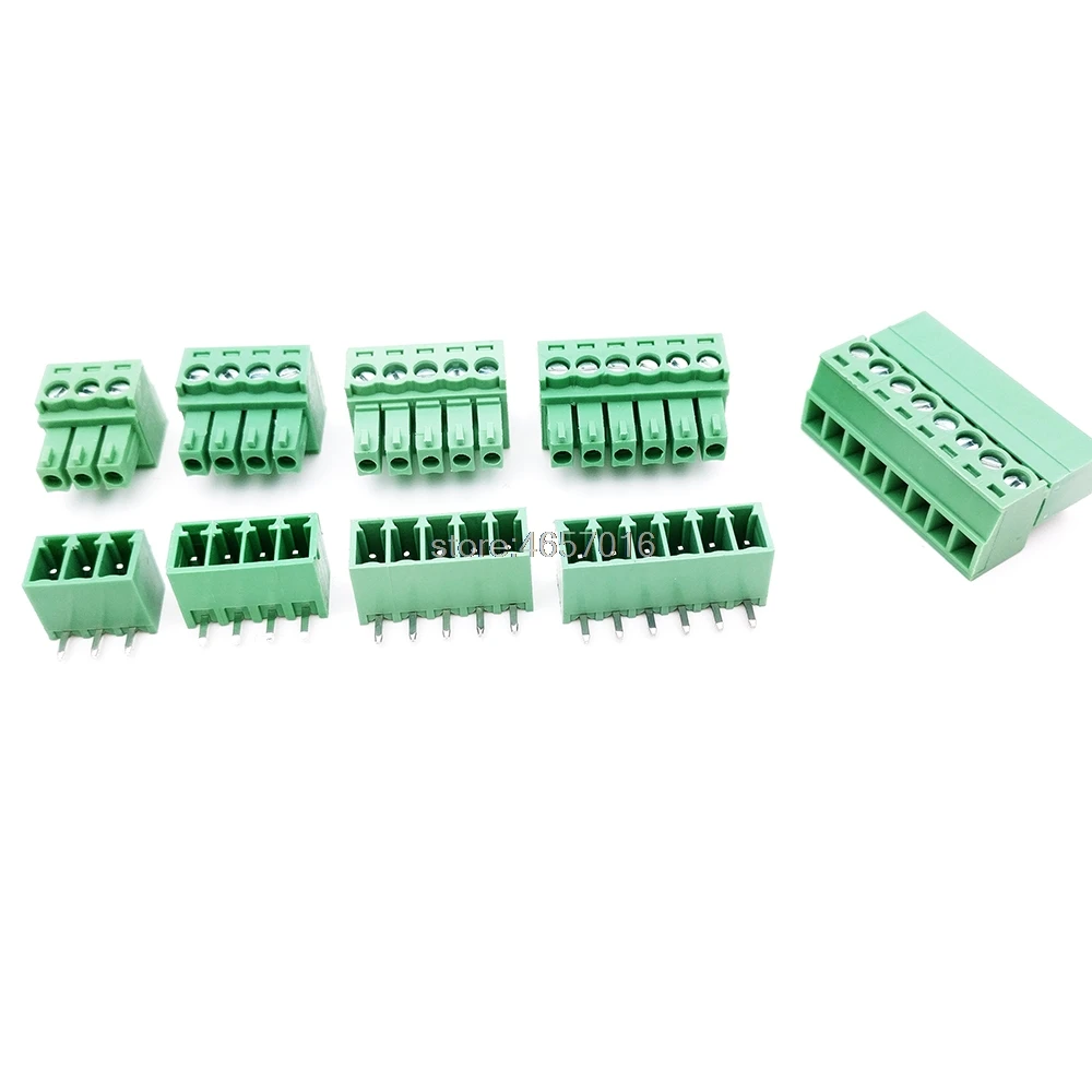 20 пар 3 5 мм PCB подключаемые Клеммные Соединители 2/3/4/5/6/7/8/9/10P прямоугольный KF15EDG 3.5