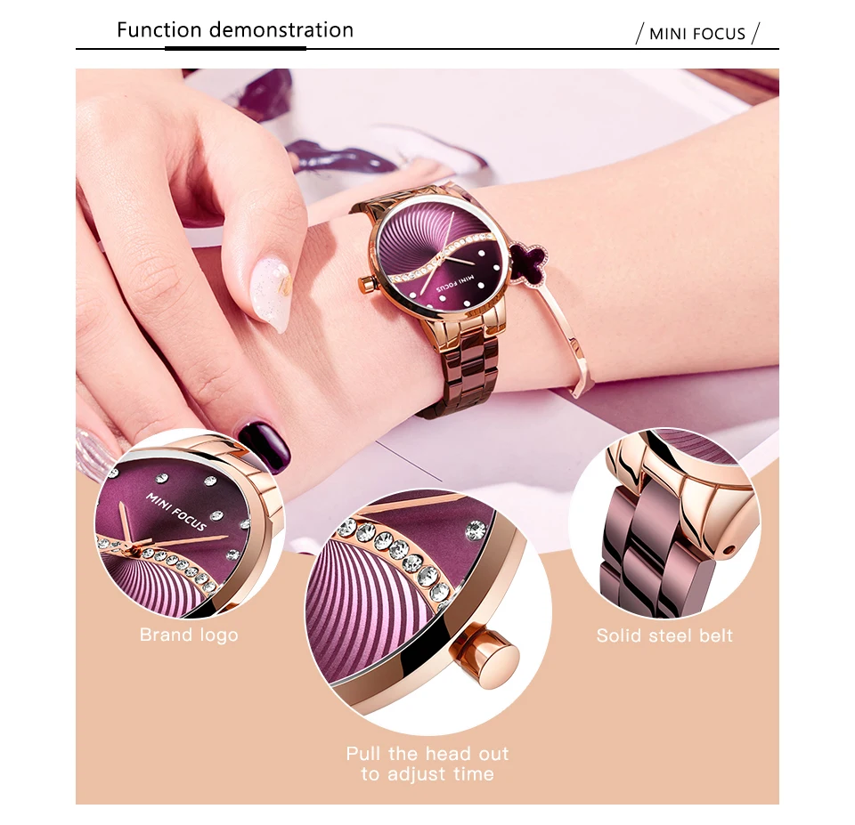 Женские кварцевые аналоговые часы с ремешком из нержавеющей стали | Наручные