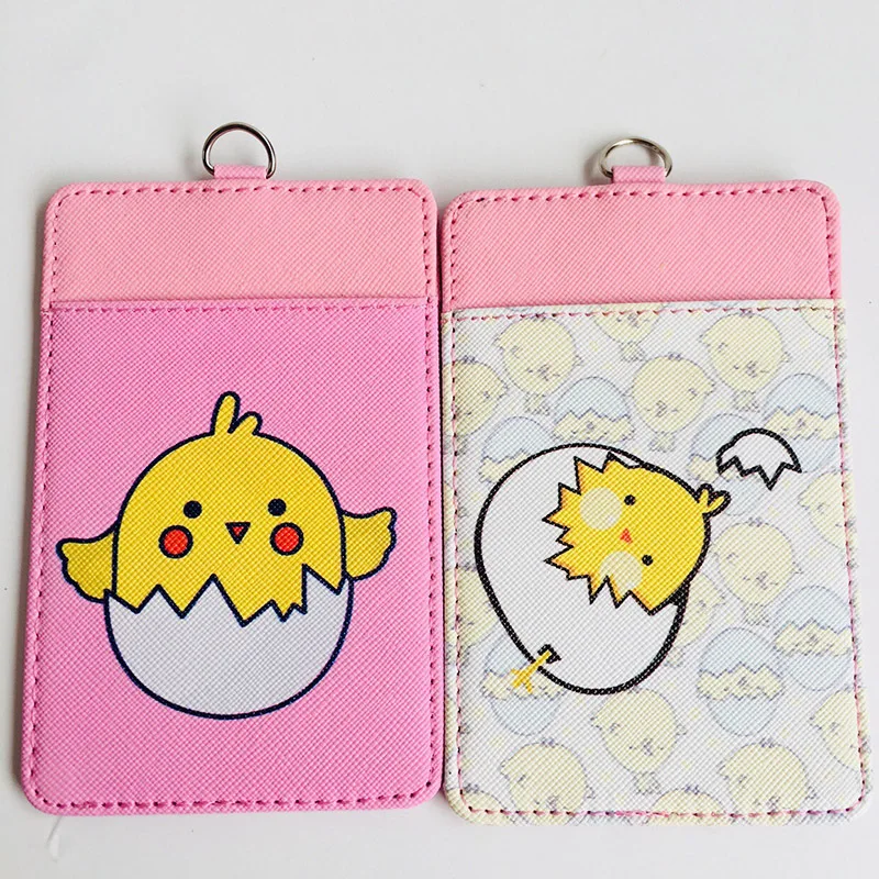 

IVYYE 1PCS Yellow Chick Anime Plush Card Holder PU Cartoon Credit ID Bags Coin Bus Card Wallet Kid Girls Gifts New