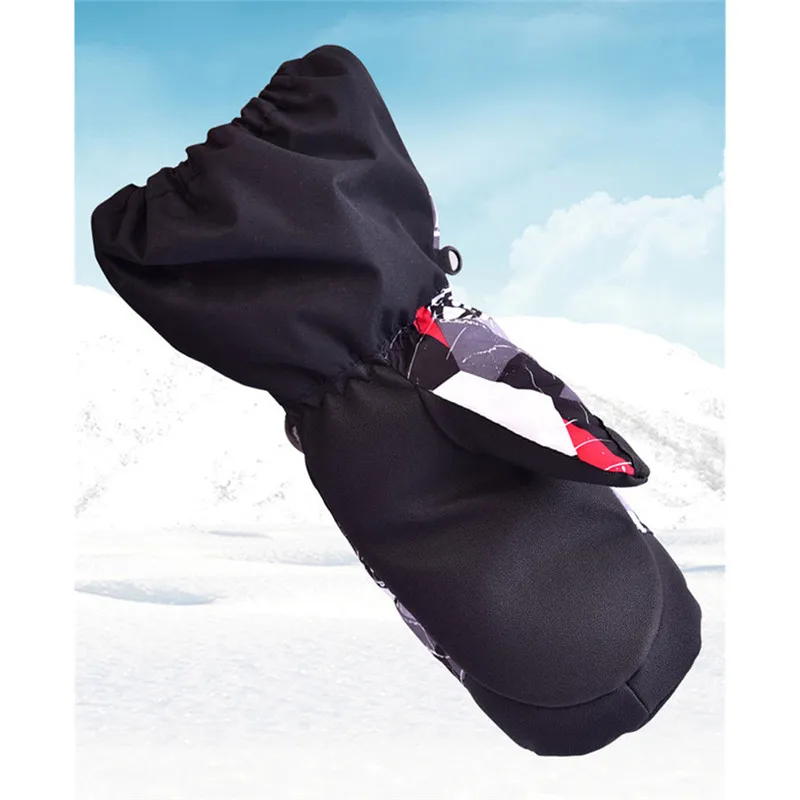 Детские русские зимние теплые лыжные перчатки для мальчиков и девочек