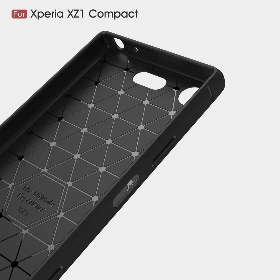 Для Sony Xperia XZ1 Compact Case для Cover Carbon Fiber силиконовый чехол 4 6&quot | Мобильные телефоны и