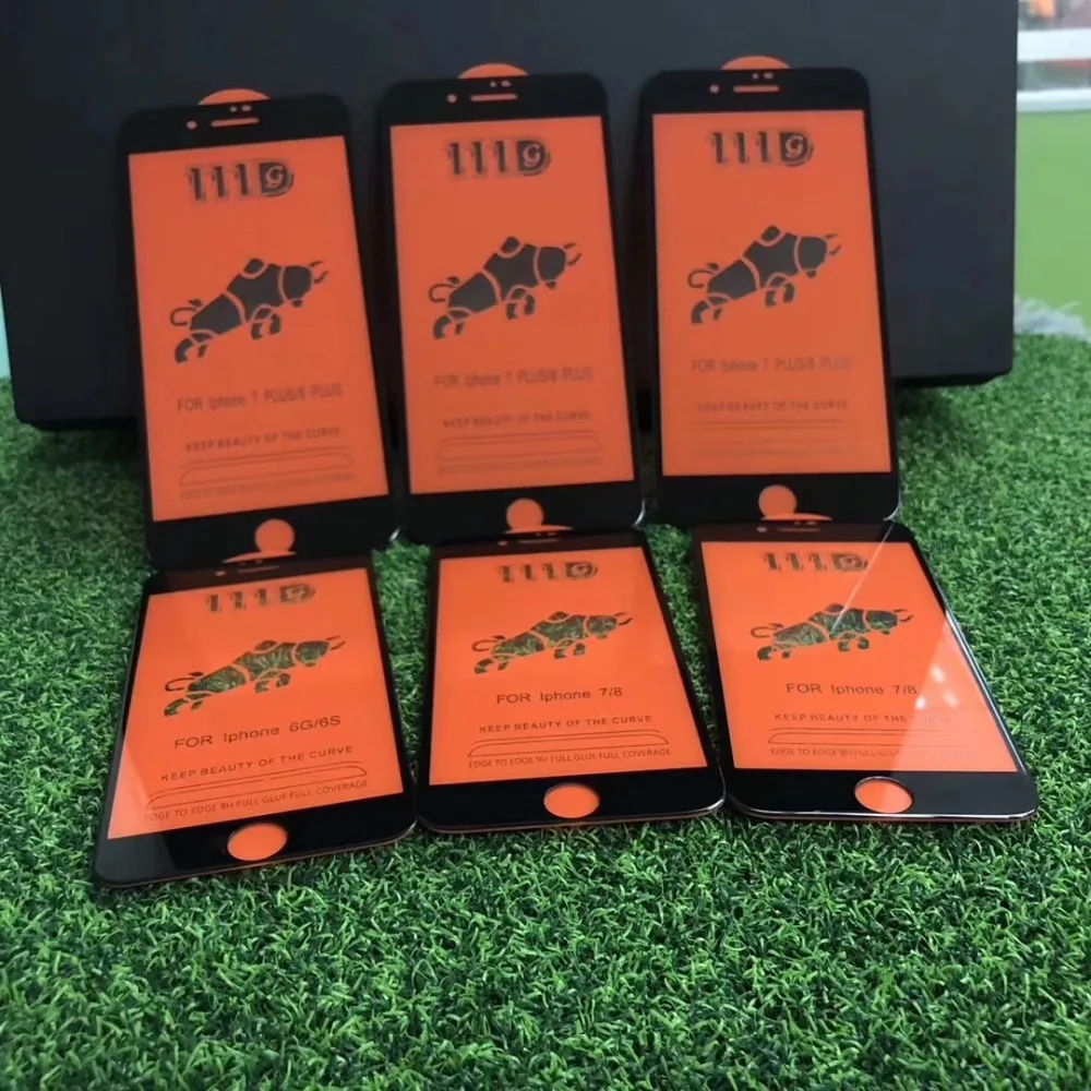 50 шт 111D полное покрытие закаленное стекло протектор экрана для iPhone 11 Pro Max XS XR X 6 7 8