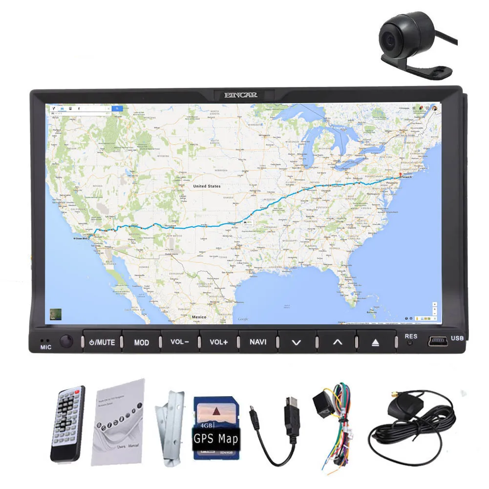 Eincar 7 дюймов Автомобильный DVD Плеер FM аксессуар фильм стерео аудио gps авто радио SD
