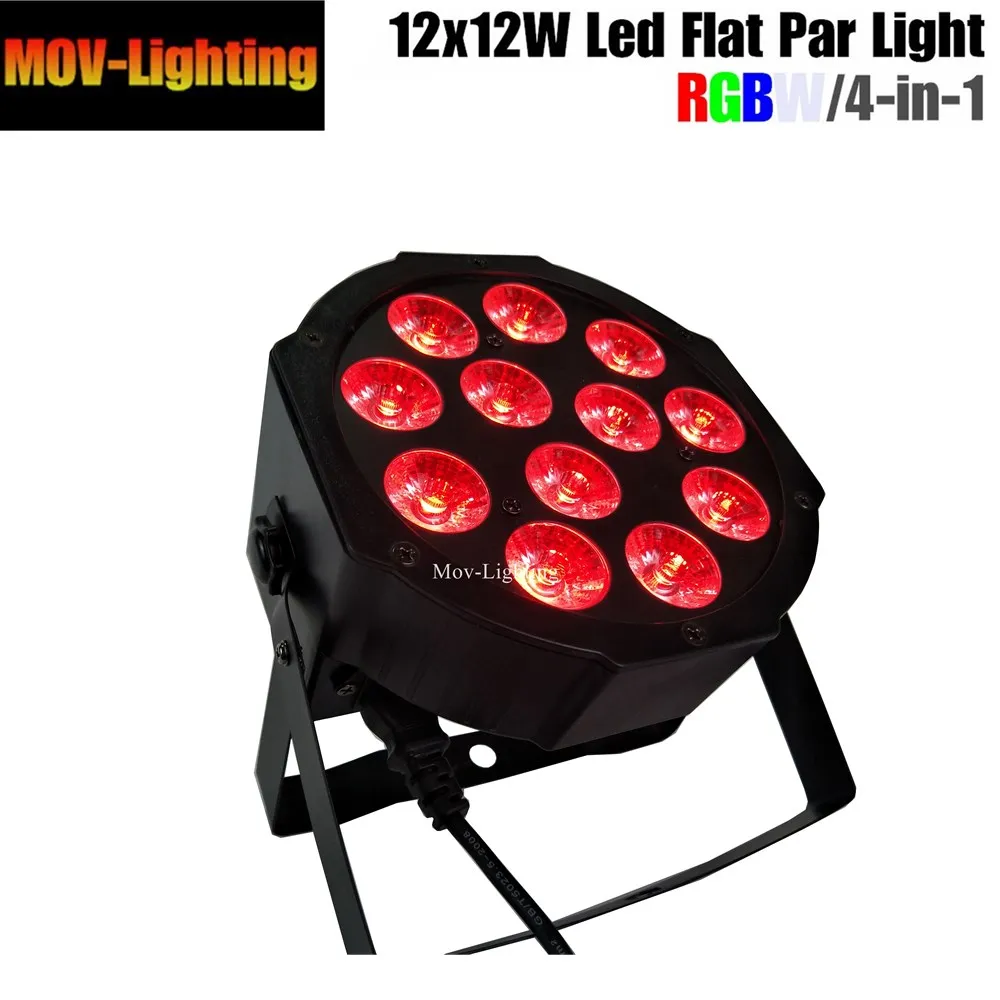 12 шт./Лот 12x12 Вт RGBW 4 в 1 LED di Lusso 8 Canali Led Flat Par dj dmx|Эффект освещения сцены| |