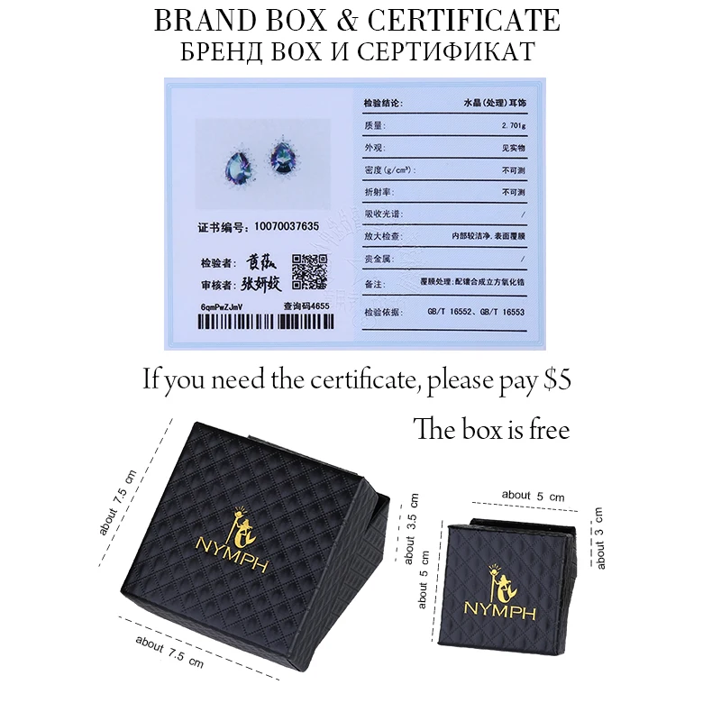 NYMPH натуральный драгоценный камень кристалл топаз ожерелье кулон кольца серьги