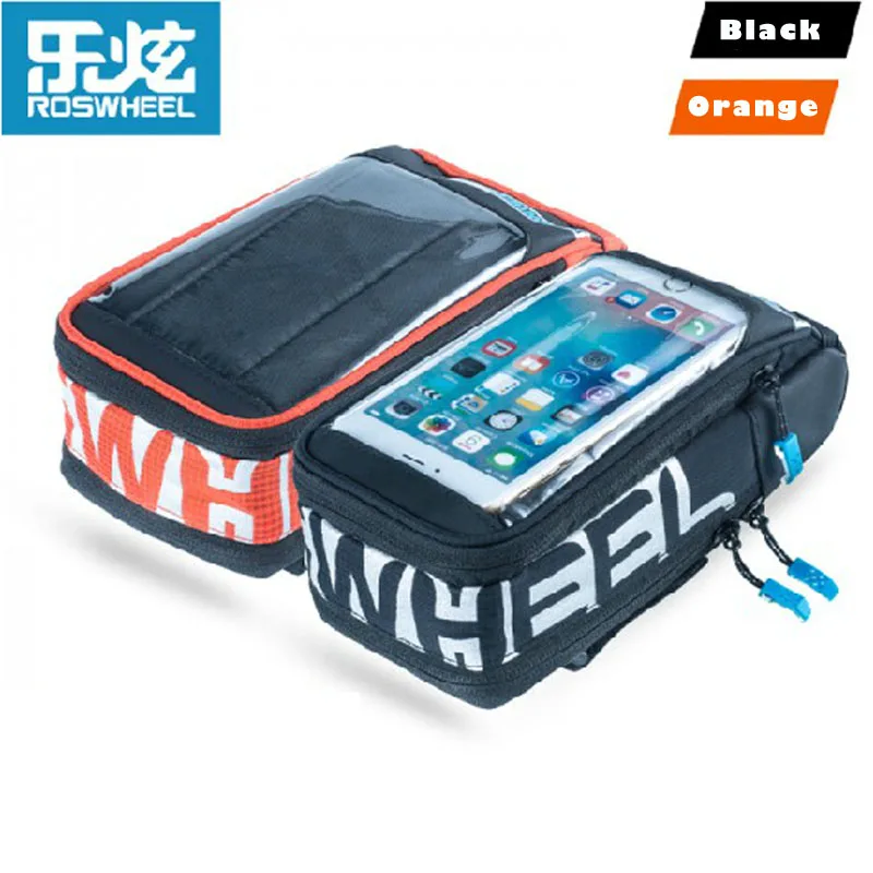Водонепроницаемый велосипедный руль ROSWHEEL передняя трубка Сумка с сенсорным