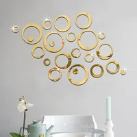 3d diy circles mirror wall stickers for kids room art acrylic sticker home decor living room decoration bedroom decor wall decal