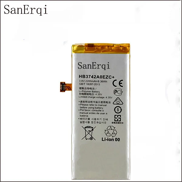 

SanErqi For Huawei P8 Lite High Quality 3.8V 2200mAh Li-Polymer Battery For Huawei Ascend P8 Lite HB3742A0EZC+ Battery