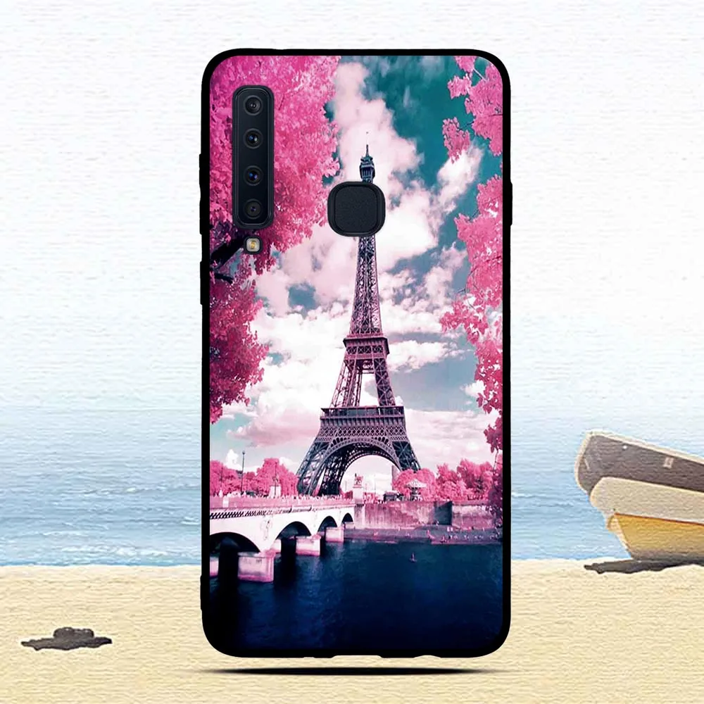 Чехол для телефона Samsung Galaxy A9 2018 силиконовый защитный чехол Star Pro черный матовый