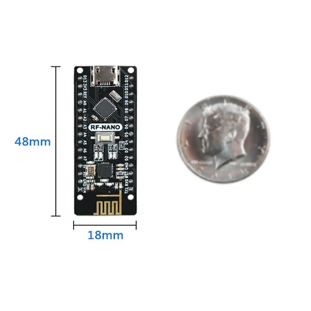 NRF24L01+ 2,4G беспроводной модуль+ Arwino NANO V3.0 = RF-Nano интегрированная плата с интерфейсом USB Arwino NANO V3.0 NRF24L01+ 2,4G