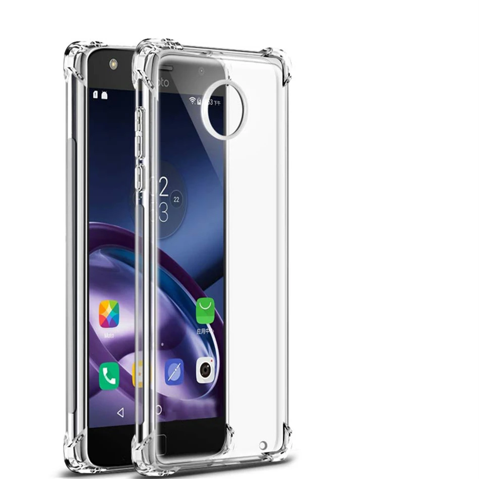 Для Motorola Moto G4 G5 G5s C E4 Plus Z Z2 Play воздушная подушка тонкий мягкий чехол прозрачный