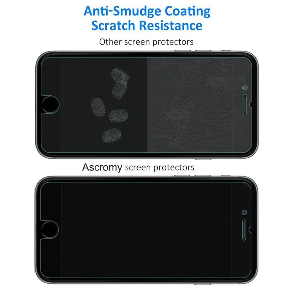 Ascromy 10 шт./лот для Apple iPhone 8 7 6 6S 5 5S SE XR XS 5C X защита экрана Закаленное стекло Защитная
