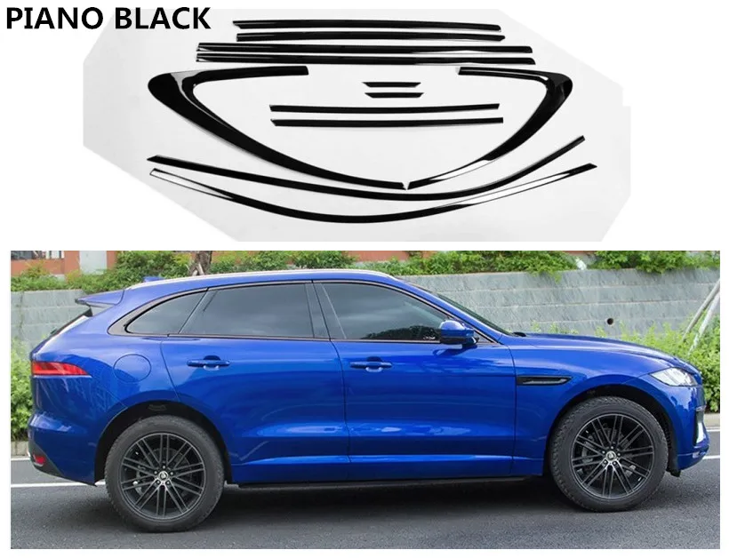 

Для Jaguar F-PACE 2016 2017 2018 полный окна, отделка, декоративные полосы, Нержавеющая сталь стайлинга автомобилей аксессуары чехол накладка