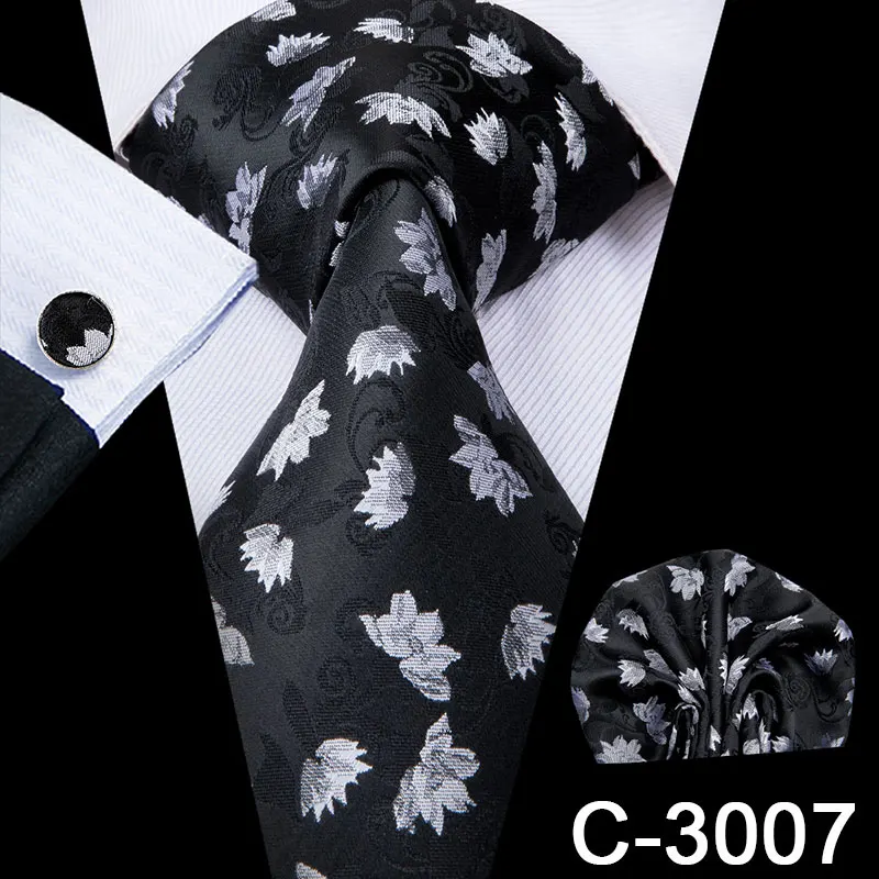 C-3007 20 видов стилей вечерние свадебные классические модные карманные квадратные Галстуки Новые цветочные мужские галстуки серые тканые 8,5 см Шелковый Набор платков и галстуков - Цвет: C-3007