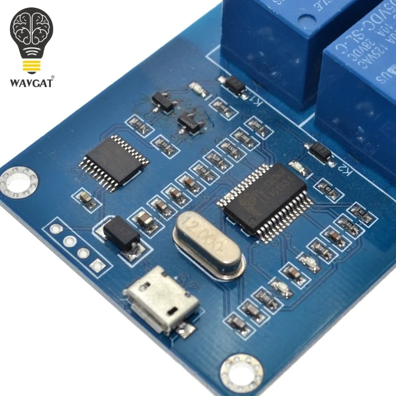 MICRO релейный модуль USB 5v 2 канальный контрольная панель реле с индикатором