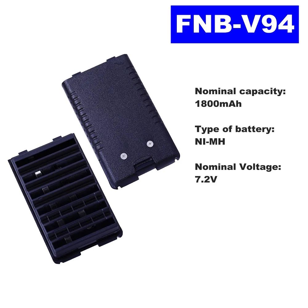 7.2V 1800mAh NI-MH Radio Battery FNB-V94 For Vertex Standard Walkie Talkie VX160/168/428/429 VX250 V417/410/420 Two Way Radio