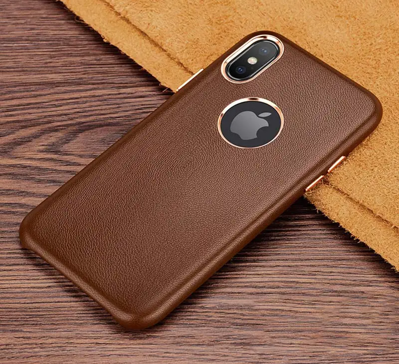 Чехол BFOLLOW из овечьей кожи для iPhone 7 8/Plus/X, роскошная задняя крышка, Винтажный чехол в деловом стиле черного цвета
