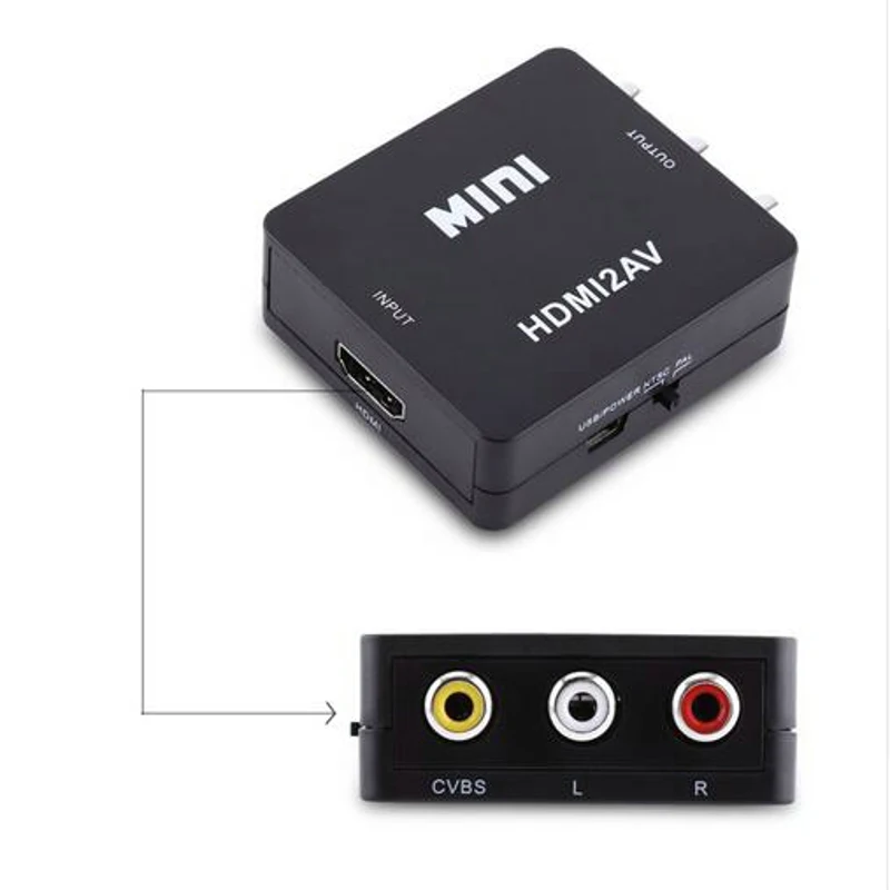 Dehyaton оригинальный HD 1080P для HDMI в AV/RCA CVBS адаптер мини HDMI2AV видео конвертер коробка