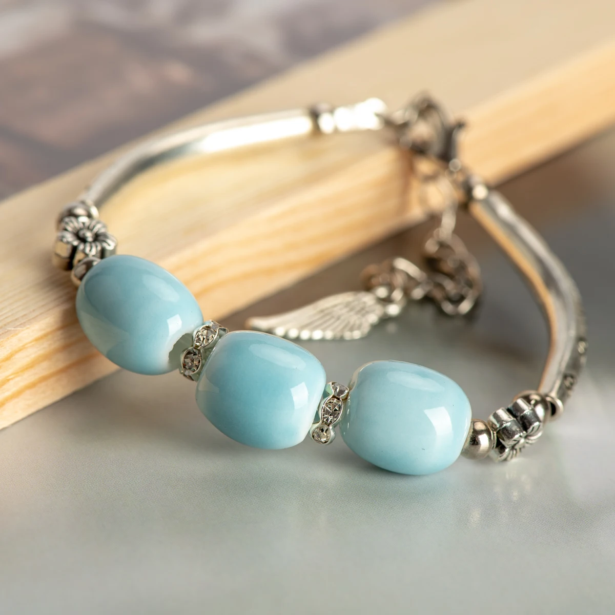 China Ceramics Stone Bracelets Party Gift Beads Boho Ceramic jewelry for women drop shipping #HY566 | Украшения и аксессуары