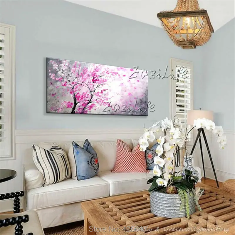 Картина с розовыми цветами ручная работа картина маслом 3D текстурная настенная