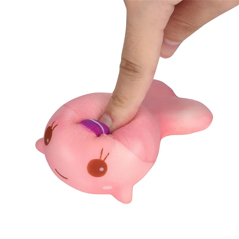 С функцией изменения цвета в зависимости от температуры Squishies нарвала медленно поднимающийся ароматизированный снятие стресса игрушка очаровательны toyanti-стресс D4