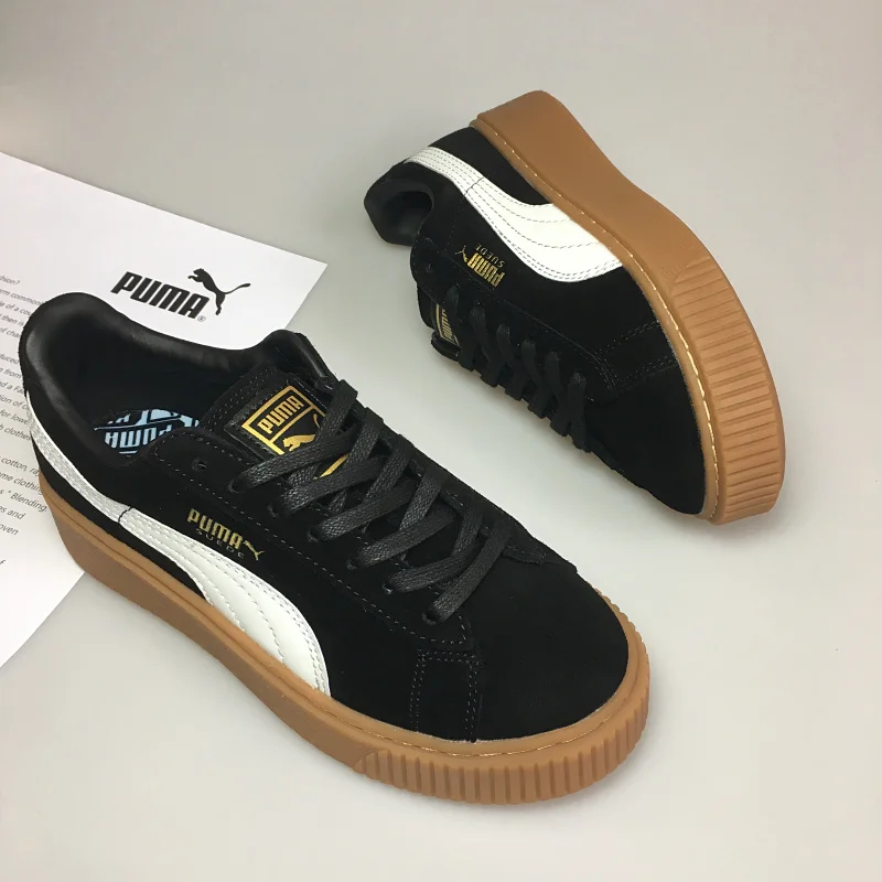 2018 обувь Puma puma толстый бархат подшитая на платформе для мужчин и женщин черный