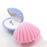hot women shell shape jewelry display gift box necklaceearringsring case gift new