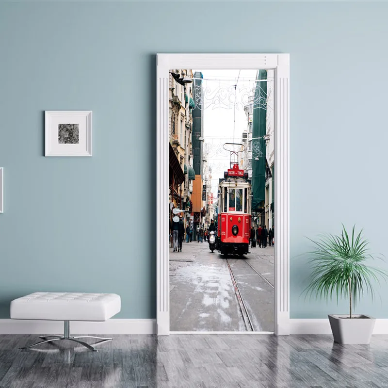 3D новинка настенные наклейки на дверь метро постер стену сделай сам