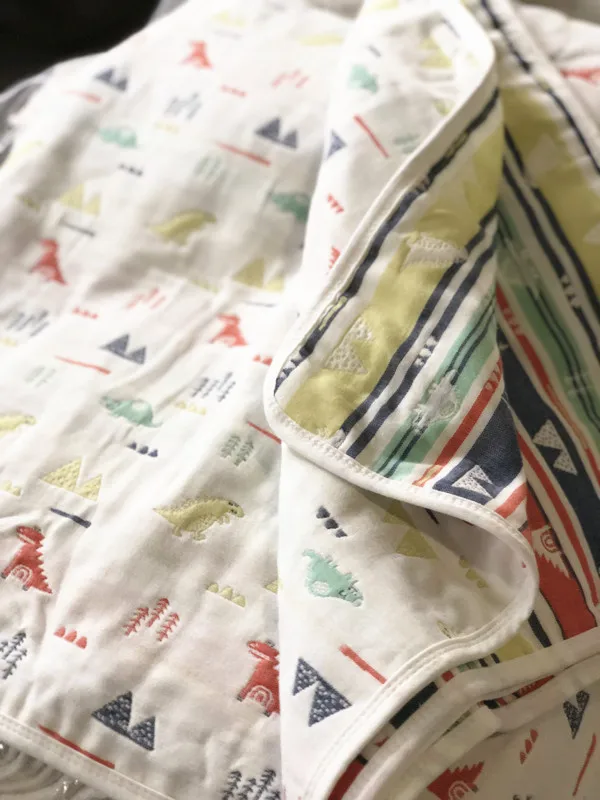 В Класс 110*110 см новорожденных муслин Одеяло, Bebes, детская хлопок с пышной 6-слойной юбкой Ванна Полотенца ребенка пеленать Одеяло s Пеленальное