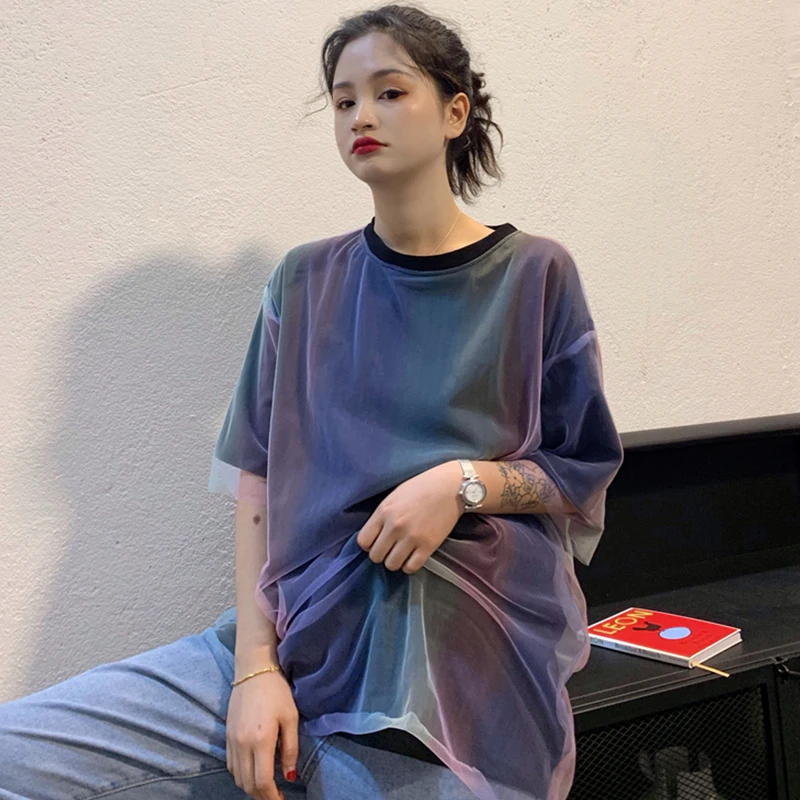 YouGeMan летние топы Женская модная футболка корейский стиль Ulzzang Harajuku Однотонная