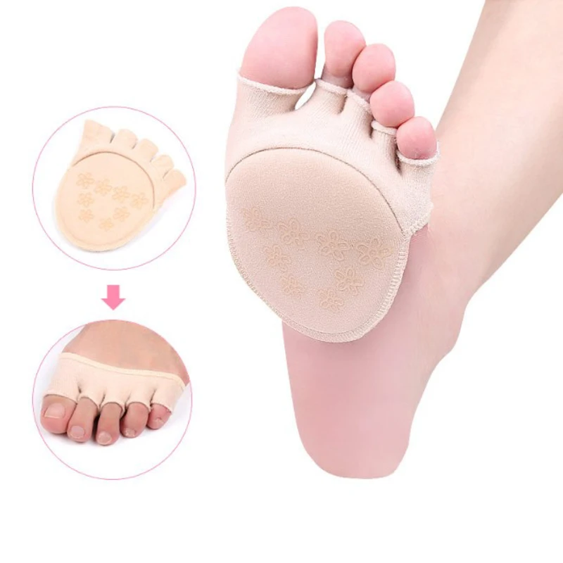 

Dispensing Five Finger Socks Half Cut Cotton Sweat Half Palm Full Toe Open Toe High Heel Silicone Non-slip Invisible Socks