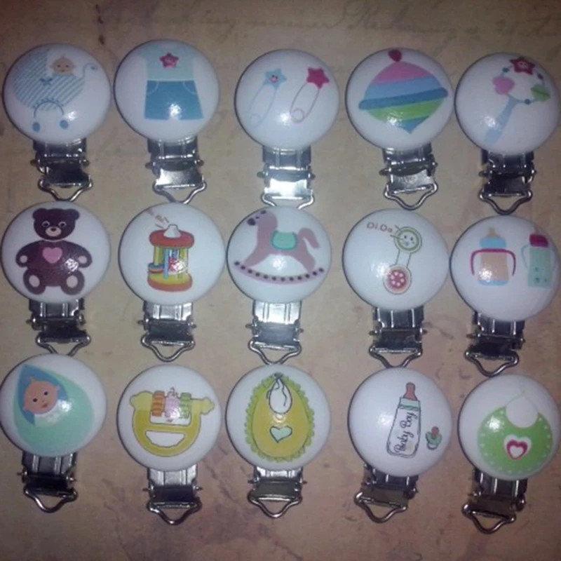 Бесплатная доставка новинка 5 шт. Детская Соска пустышка с застежками деревянные