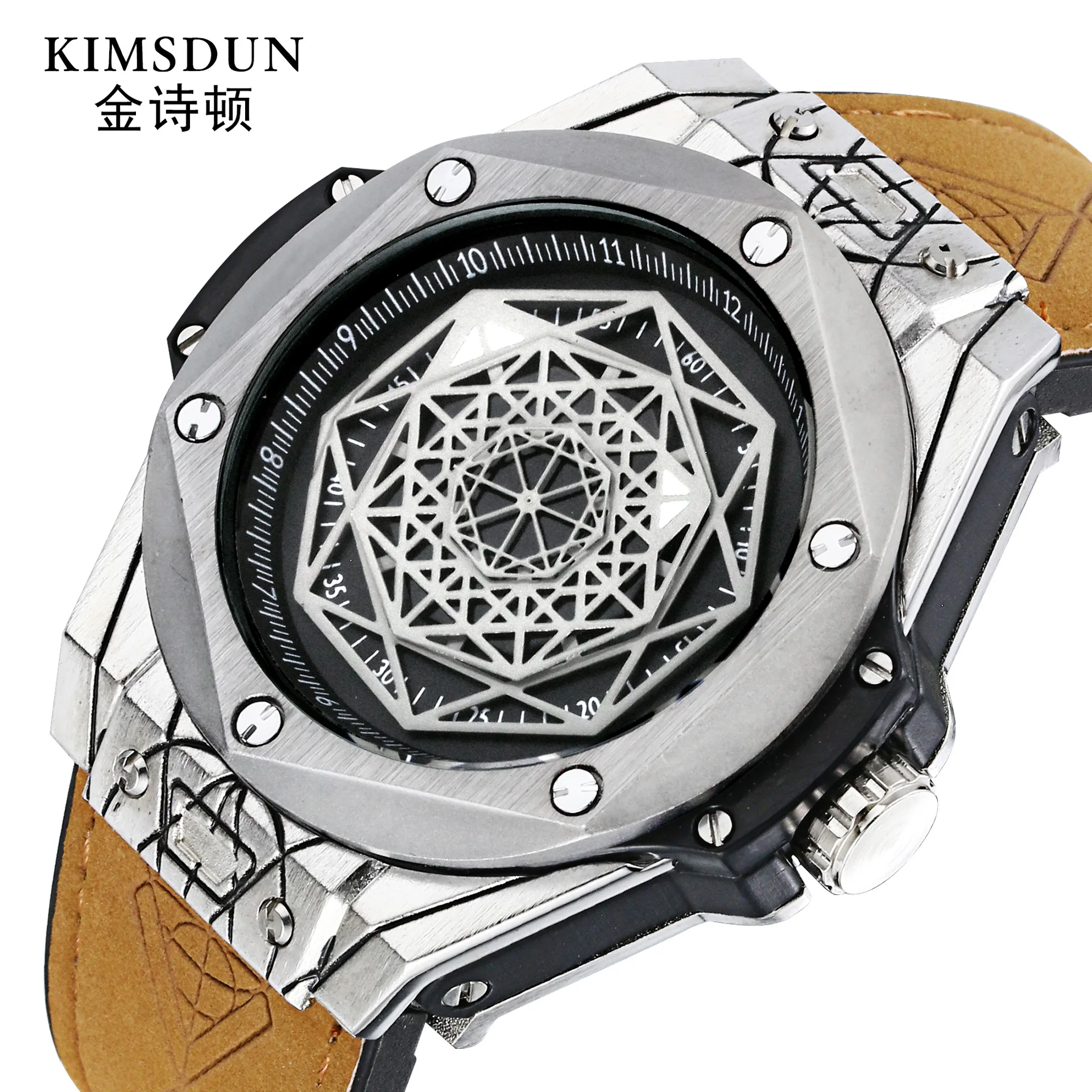 Fashion Brand KIMSDUN Men Watches Luxury Quartz Creative Watch Men Business Male Clock Luminous Hands Relogio Masculino