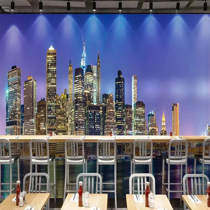 Настенные 3D обои по индивидуальному заказу роспись в европейском стиле ночное