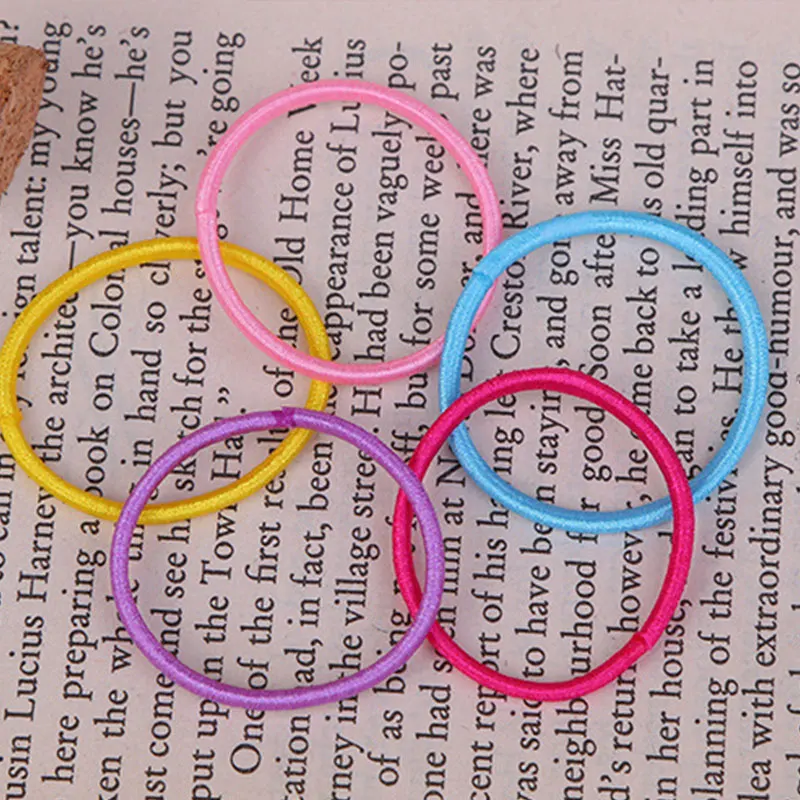 2018 Hot Sale100pcs/lot Elastic bands Ponytail Holder Rubber Hair Accessories for Girls Multicolor |