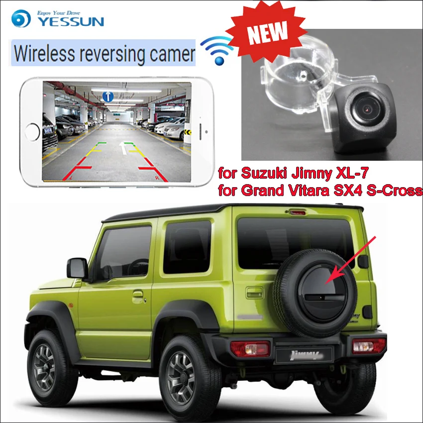 NEW! wireless car reversing rear view camer for Suzuki Jimny XL-7 for Grand Vitara SX4 S-Cross hd CCD Night Vision+high quality