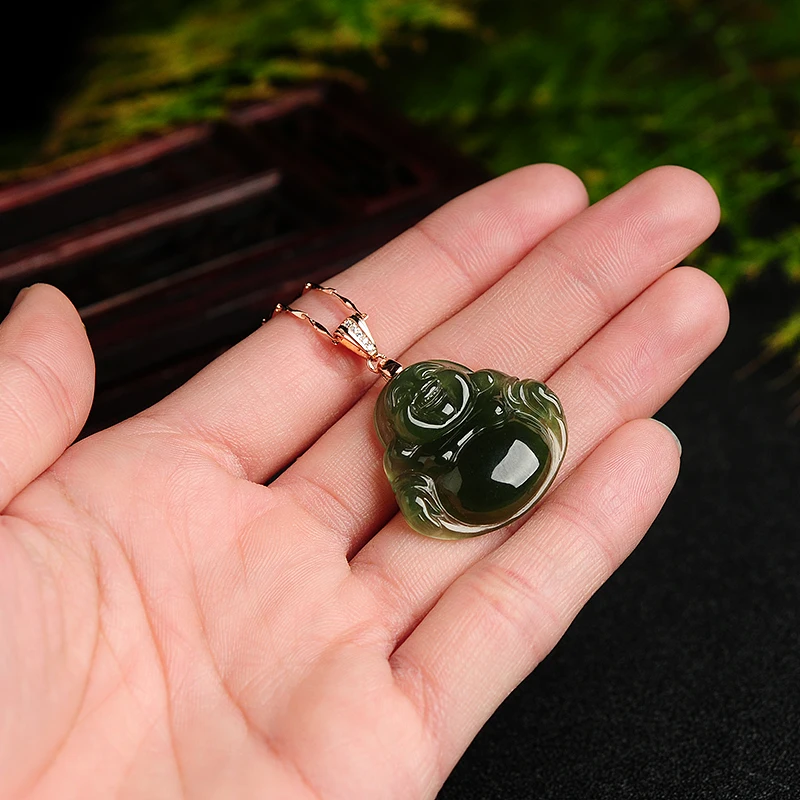 Подвеска из натурального нефрита для мужчин и женщин подвеска Бирмы статуэтки