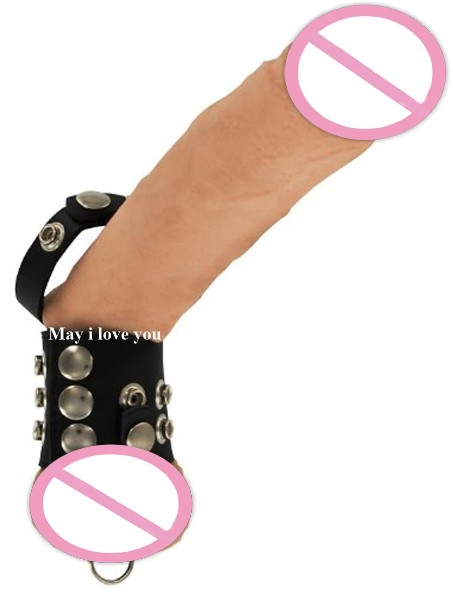 Натуральная кожа Петух ремешок и мяч носилки Cockring мужской аксессуар шар Splitter