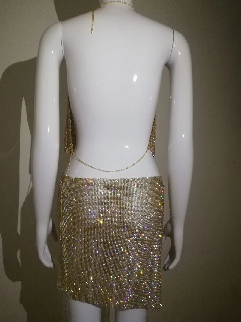 Новинка 2021 металлическими элементами и стразами бриллианты сексуальное женское