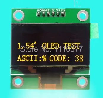 1 54 дюймов 24PIN 8 бит желтый oled-дисплей модуль SSD1309 Привод IC 128*64 SPI I2C интерфейс |