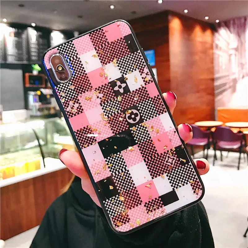 Роскошный блестящий Мраморный чехол для телефона с золотой фольгой iPhone 11 Pro XS Max XR