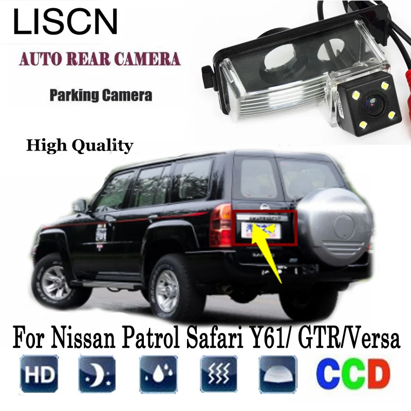 Камера заднего вида для Nissan Patrol saфари Y61/ GTR/Versa CCD/камера ночного видения/камера