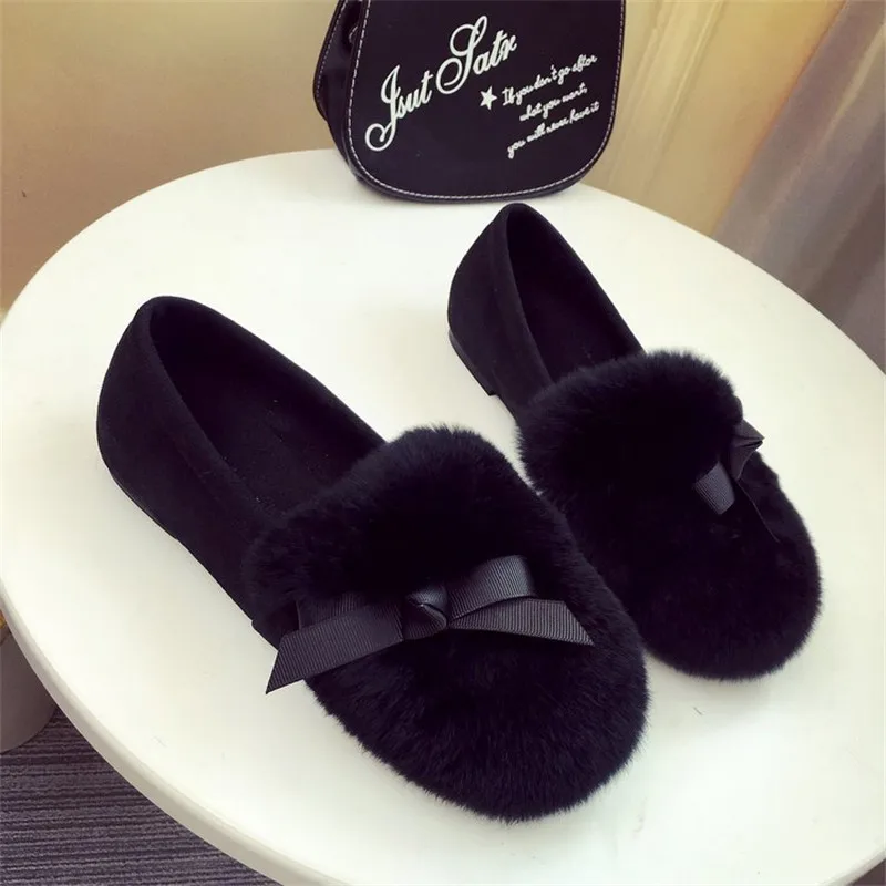 Модные женские Flcok ботильоны Slip-On Booties 2018 новых осенью и зимой Для женщин теплая