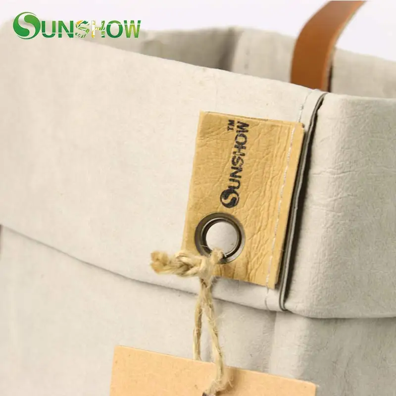 Портативные сумки для хранения крафт бумаги прочная моющаяся корзина фруктов и