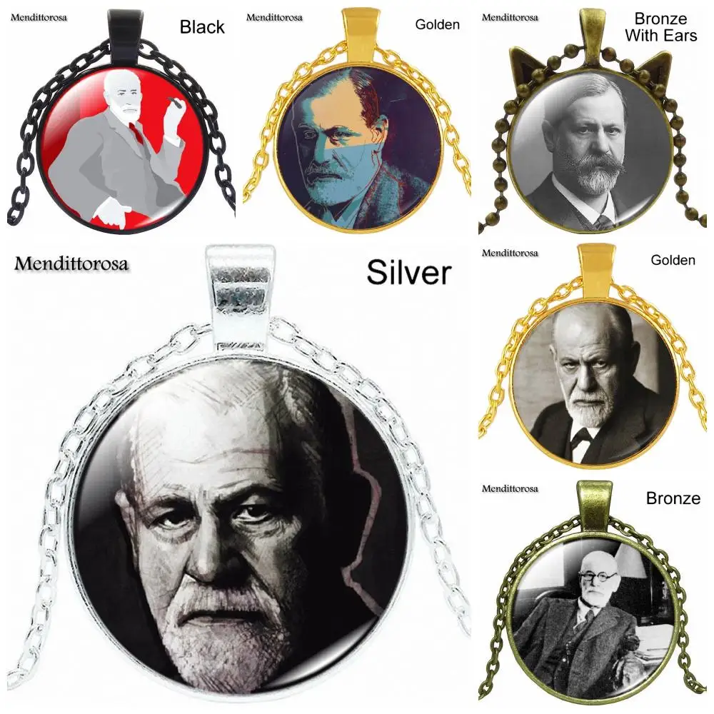 Модное Длинное Ожерелье Sigmund Freud с серебряным покрытием подарок для дочери на
