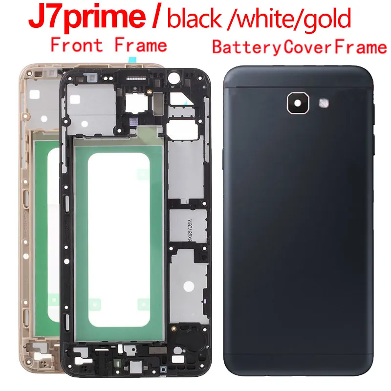 Передняя рамка корпуса для Samsung Galaxy J7 Prime On7 (2016) G610 G610F сменная деталь задняя крышка