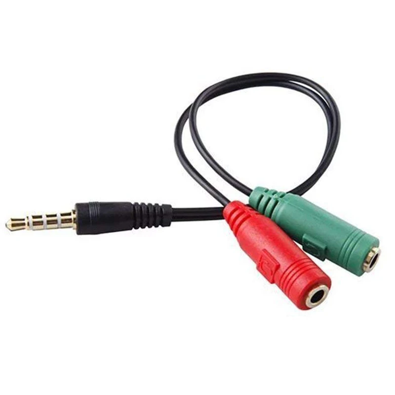 3 5 мм адаптер для гарнитуры Splitter Y Audio 2 Female to 1 Male ноутбука PS4 смартфона Xbox One