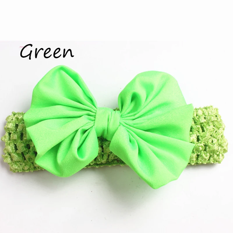 Большой Лук Повязки Эластичный Головной Убор Шифон Малышей Hairband Девушки Волосы