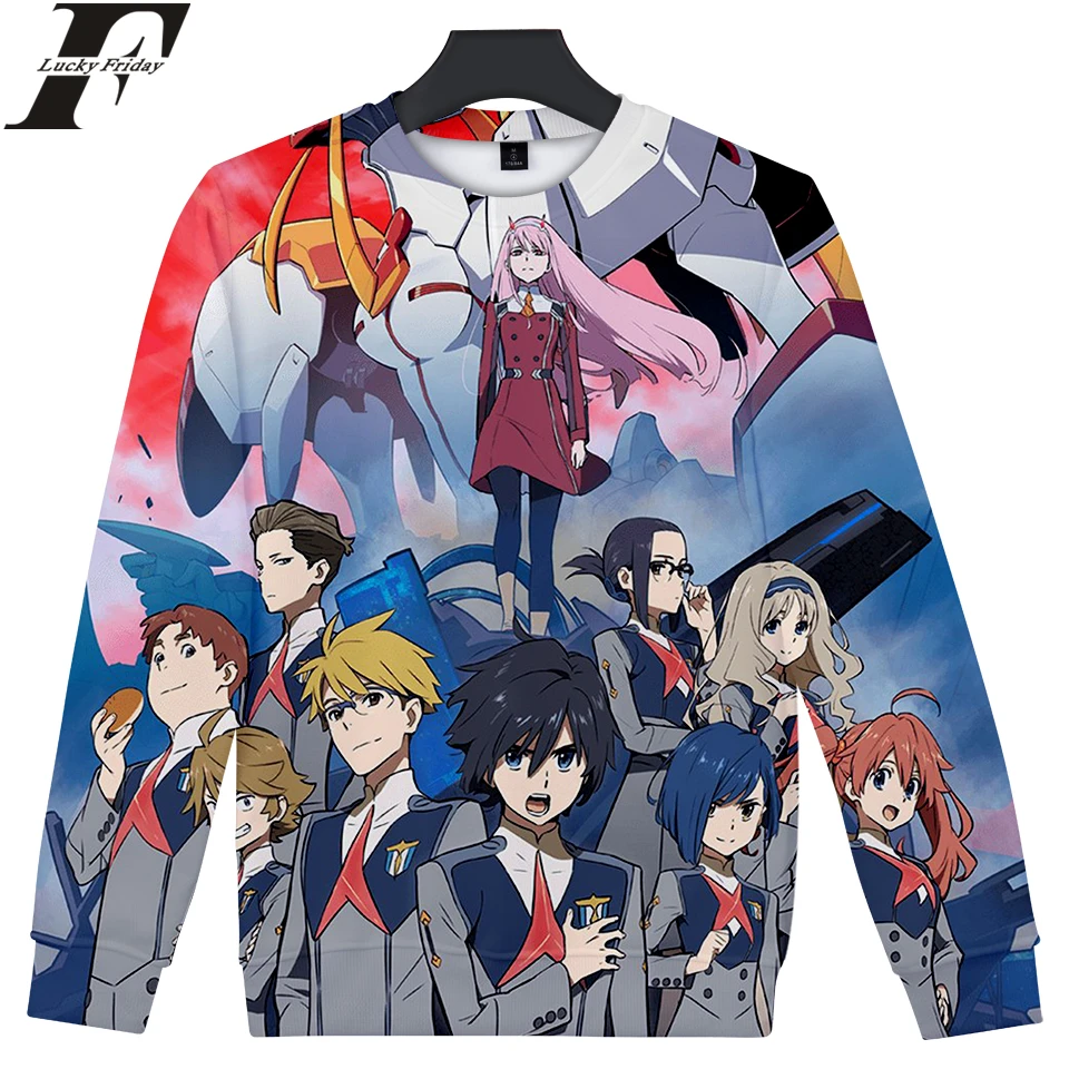 LUCKYFRIDAYF 2018 Darling In The Franxx 3D хлопковая толстовка с капюшоном аниме монолитная